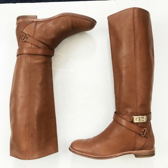 Coach Shoes - Coach Cristine Tall Tan Leather  Boots